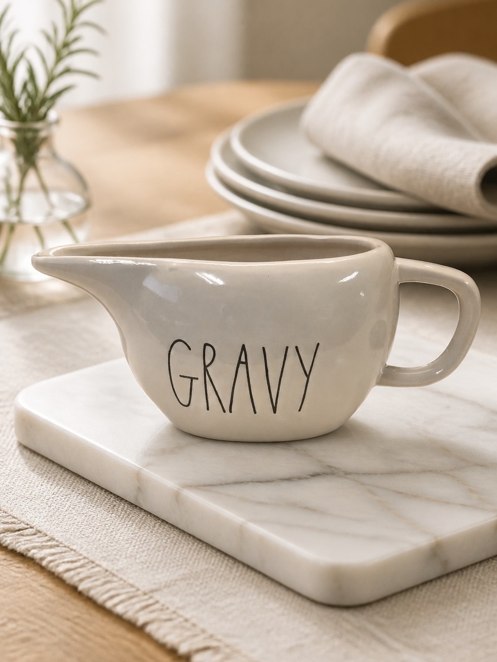 Rae Dunn "GRAVY" Ceramic Gravy Boat